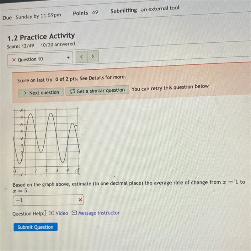 Need to know how to find the average rate of change-example-1