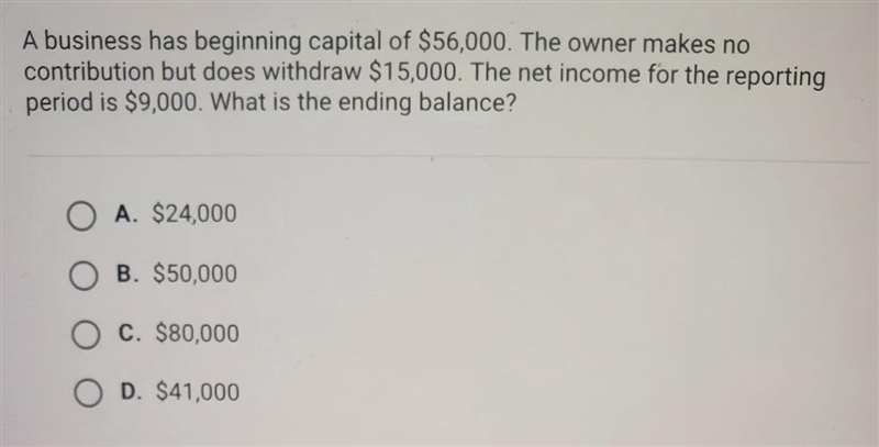 A business has beginning capital of $56000 the owner makes no contributions but does-example-1