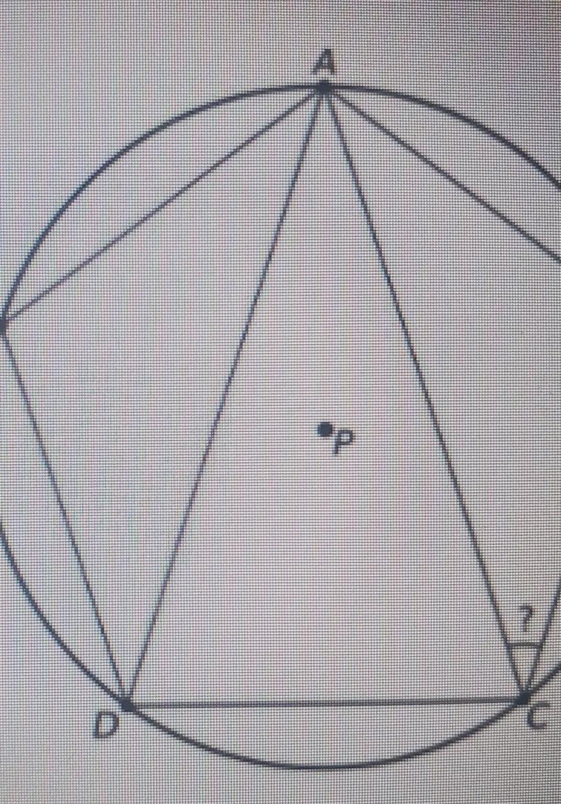 Regular pentagon ABCDEF in circle P. What is the measure of-example-1