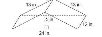 What is the surface area of this right triangular prism? Right triangular prism. The-example-1