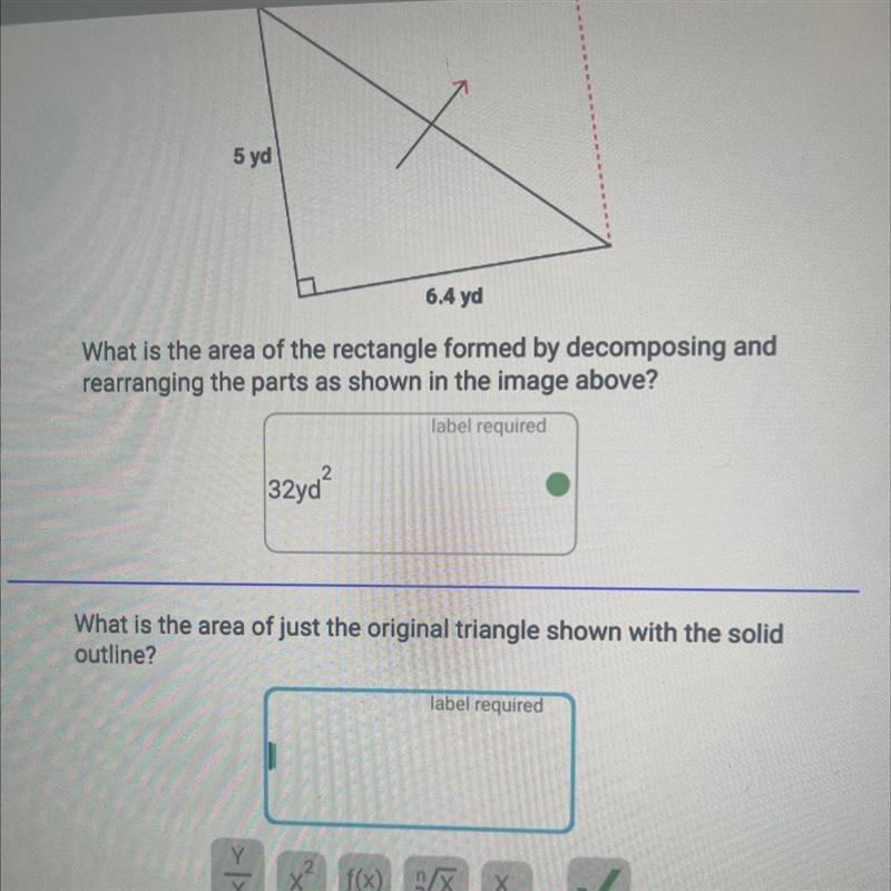 What is the area of just the original triangle with the solid outline-example-1