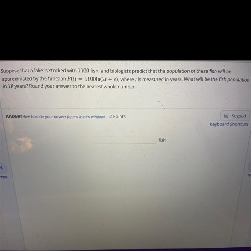 What will be the fish population in 18 years? Round your answer to the nearest whole-example-1