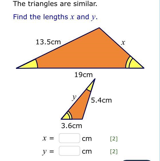 Similar triangles can anyone please help me I really need help-example-1