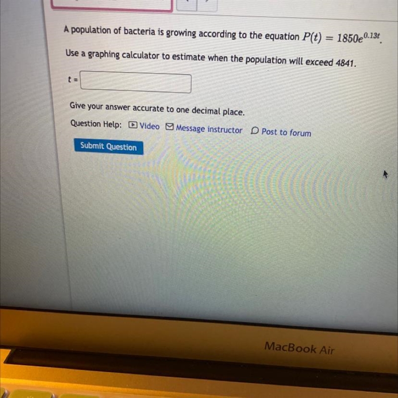 Use a graphing calculator to estimate when the population will exceed 4841.-example-1