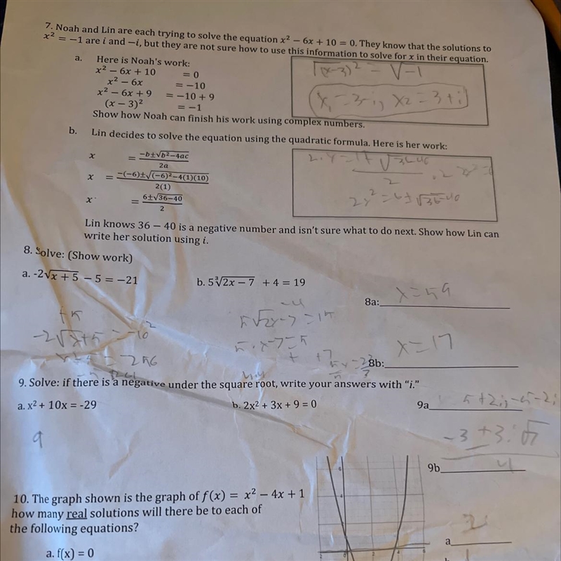 I just need to make sure 1-9 are correct so if you could confirm please.9 b)-example-1