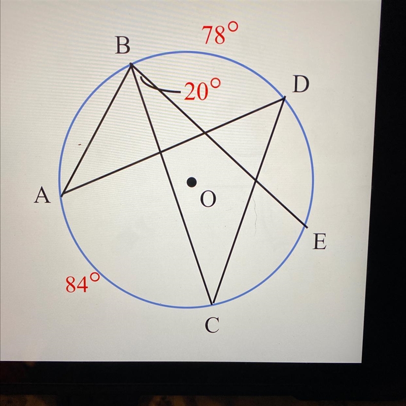 Find A. Measure of angle AB. Measure arc CEC. Measure of angle CD. Measure of angle-example-1