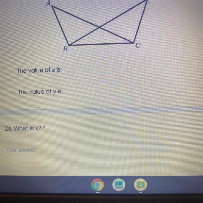 Given ABC = DCB; m A= 45°; m ABC = 3x; m DBC = 30 and m ACB = 4y + 2, find the values-example-1