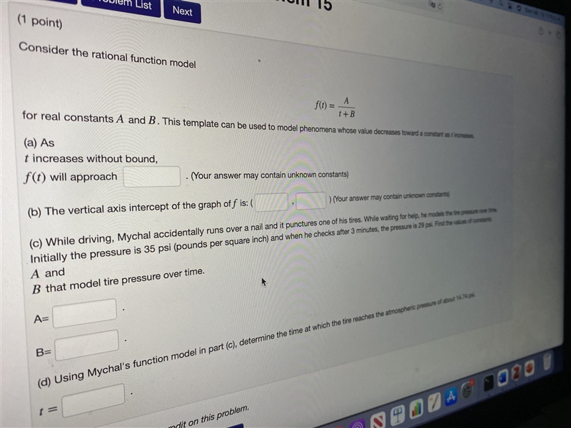 A) As t increases without boundf(t) will approach _______. (Answer may contain unknown-example-1