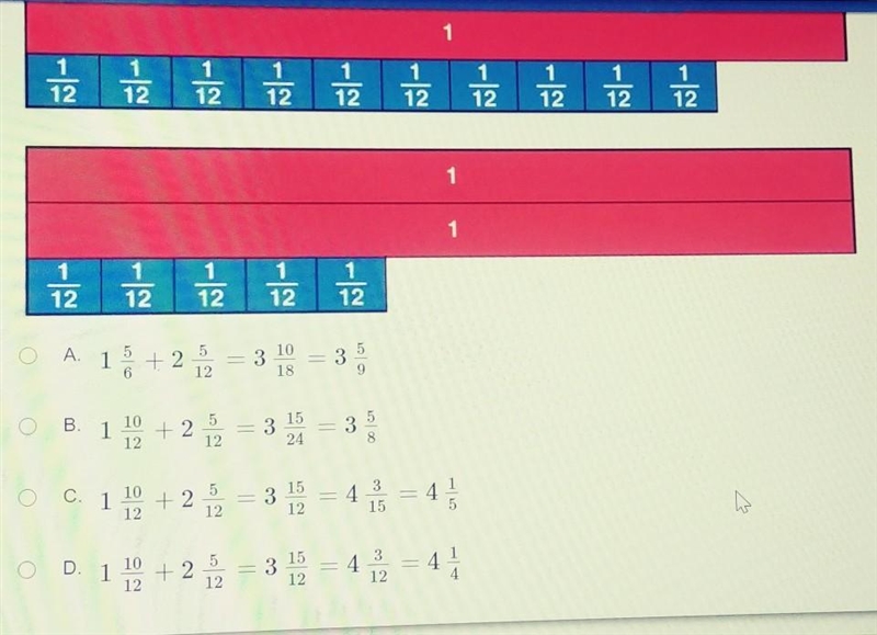 Models for two mixed numbers are shown below which equation shows the sum?-example-1