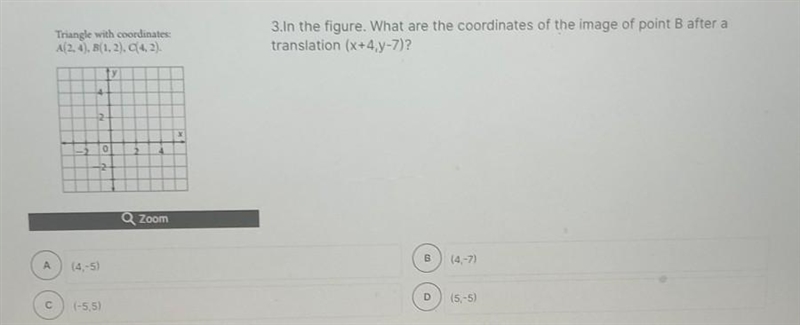 3.In the figure. What are the coordinates of the image of point B after a translation-example-1