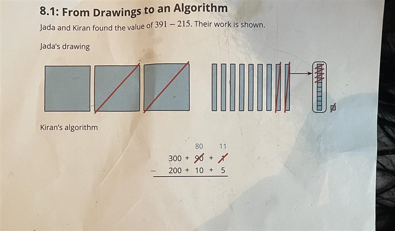 2. Explain how Kiran recorded the decomposition of the ten into more ones.-example-1