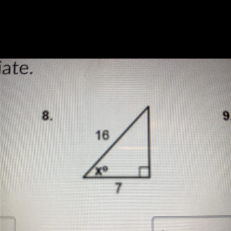 Use a calculator to find the values of X. Round sides to the nearest 10th and angles-example-1