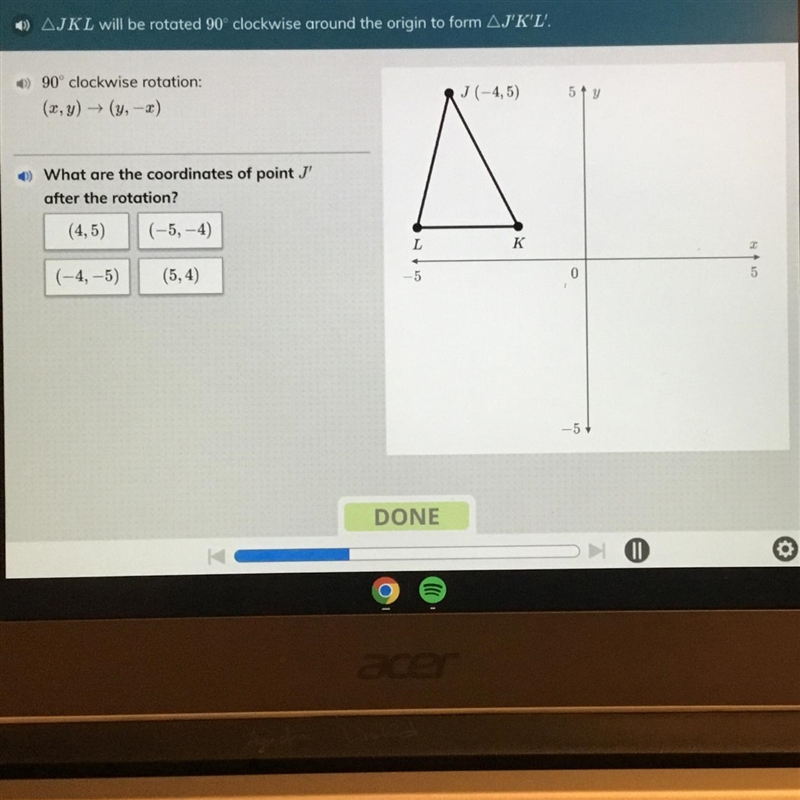 What are the coordinates of point J’ after the rotation?-example-1