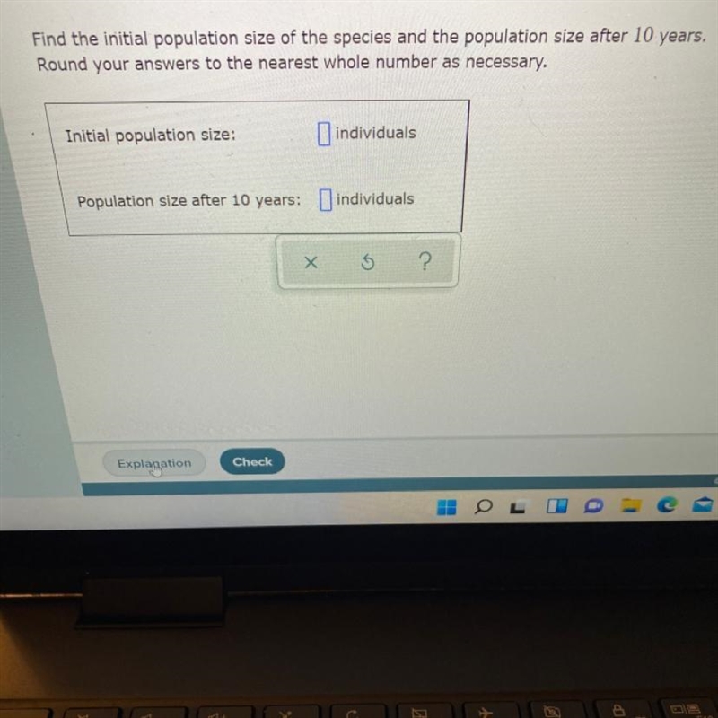 A species of animal is discovered on an island. Suppose that the population size P-example-1