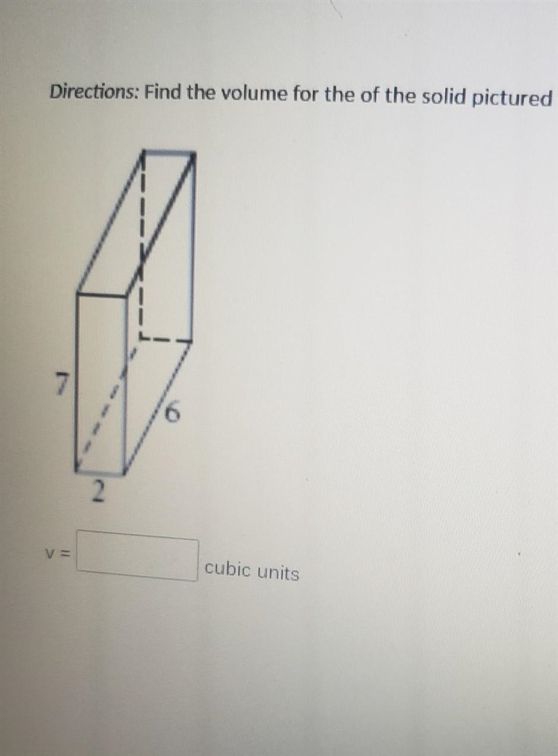 Find the volume of the solid, and round to the nearest hundredth if needed.-example-1