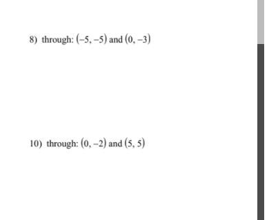 write the slope intercept form of the equation of th line trogh the given points.please-example-1