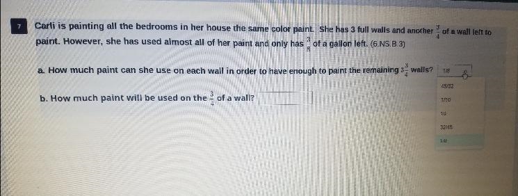 Carli is painting all the bedrooms in her house the same color paint. She has 3 full-example-1