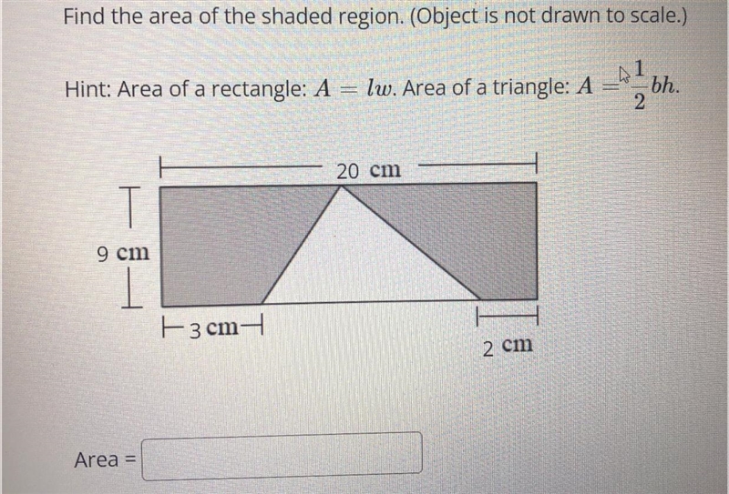 Pls Help! Geometry Find the area of the shaded region.-example-1