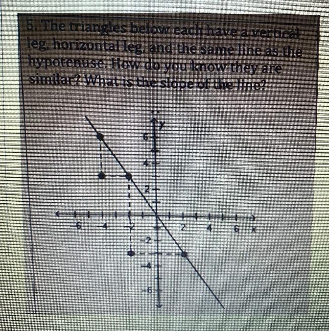 How do you do the slope of two triangles on the same line as the hypotenuse?-example-1