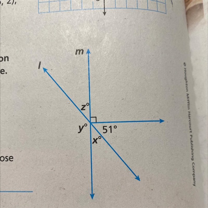 The figure includes lines L & M. Use the information in the figure to determine-example-1