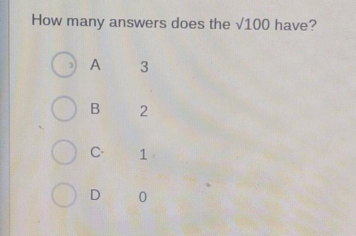 How many answers does the V100 have? А 3 B 2 С 1 DO-example-1