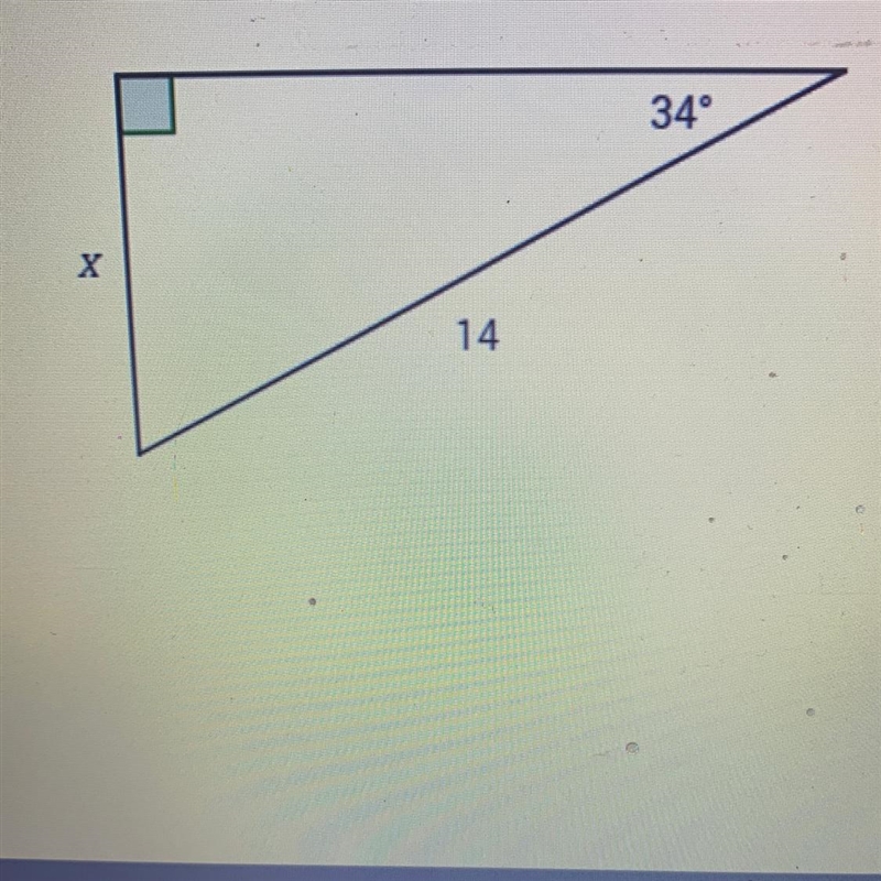 Find the length of the side marked with the variable X-example-1