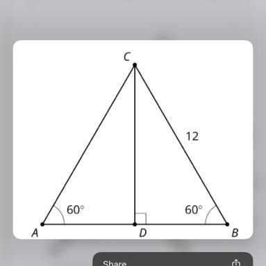 What is the exact side length of DB given triangle ABC ?-example-1