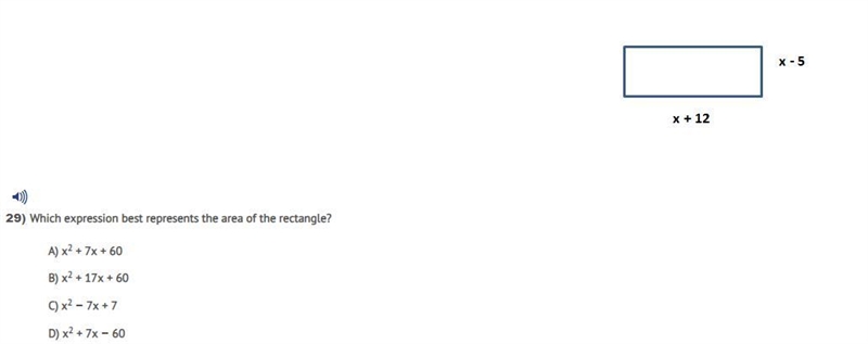 Which expression best represents the area of the rectangle?-example-1