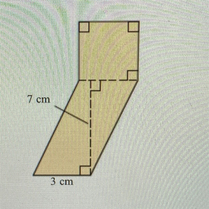 Find the area of the geometric figure consisting of a parallelogram and a square-example-1