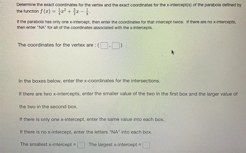 What are the coordinates for the vertex, and what are the x-intercepts?-example-1