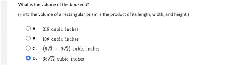 What is the volume of the bookend? “See image” I CANT FIGURE THIS OUT (Hint: The volume-example-2