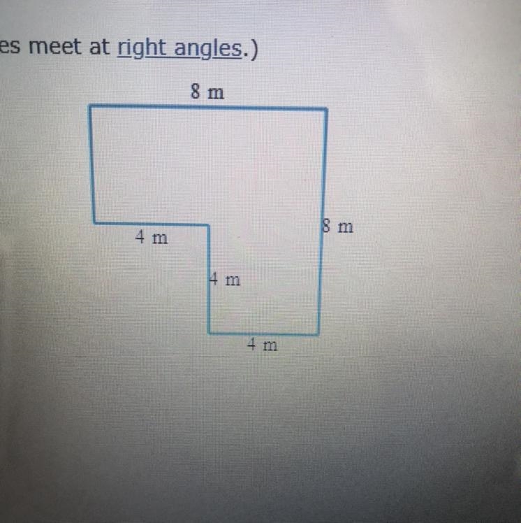 Find the area of the figure. (Sides meet at right angles.)-example-1