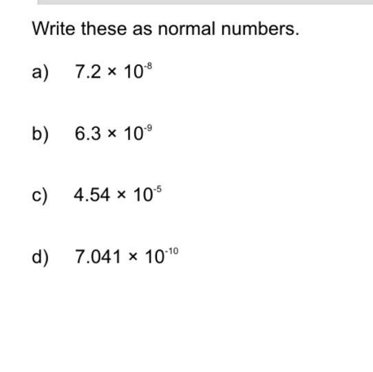 Write theses as normal numbers-example-1