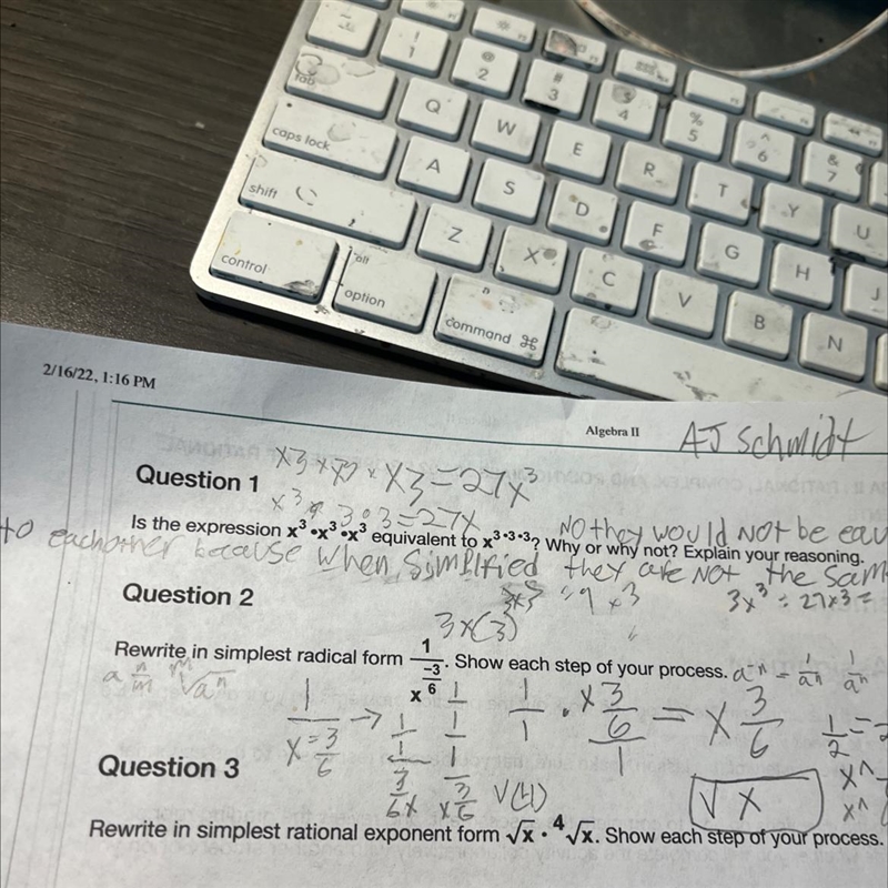 Question 3X1127INXRewrite in simplest rational exponent form VxVx. Show each step-example-1