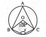 What is the value of x angle in a circle with center O?-example-1