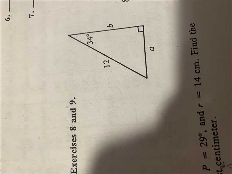 In a triangle PQR R=90 P=29 and r=14cm find the length of side p to the nearest centimeter-example-1