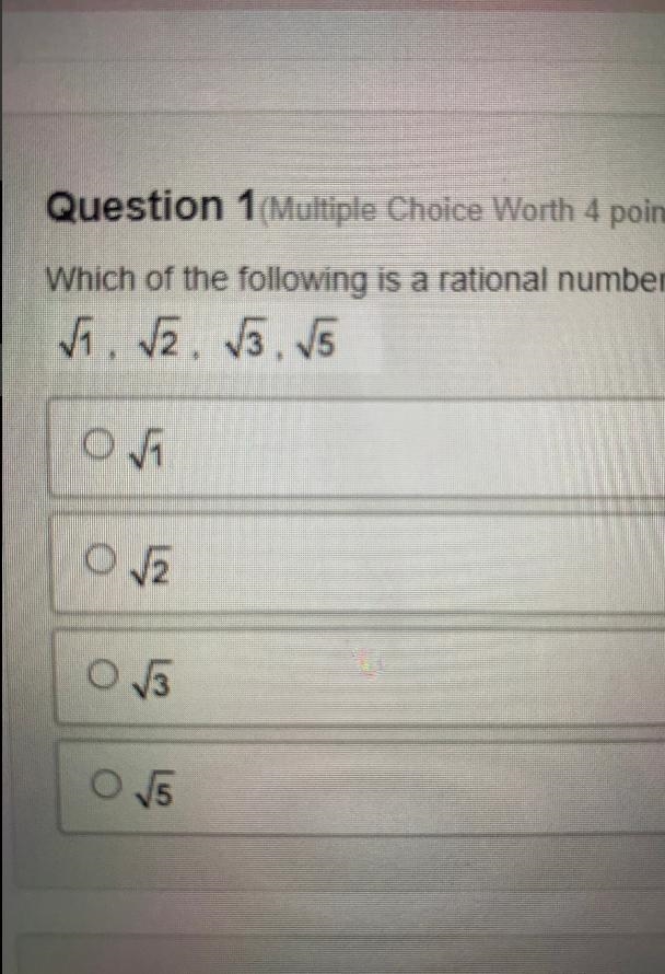 Which of the following is a rational number?Vi, V2, 13, V5OGOvaO 13O V5-example-1