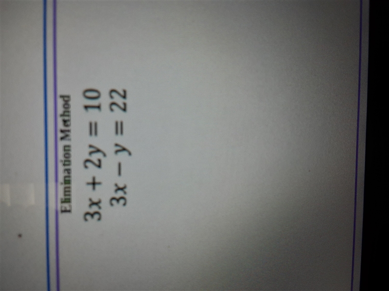 What's 3x + 2y = 10 using the Elimination method-example-1