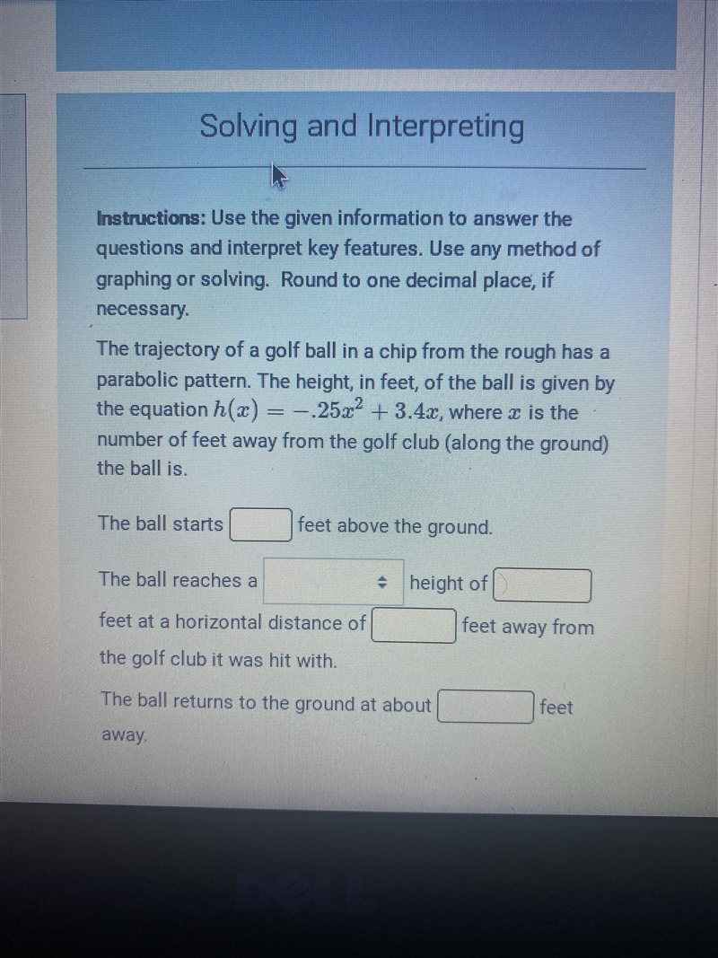 Instructions: Use the given information to answer thequestions and interpret key features-example-1