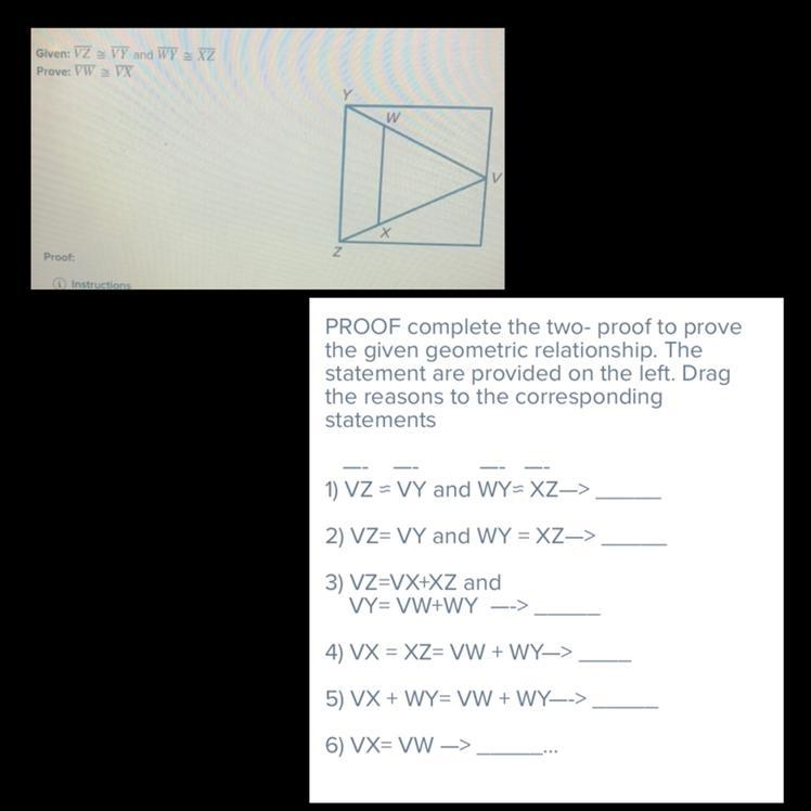 Statements: Segment Addition PostulateSubtraction Property of EqualityDefinition of-example-1