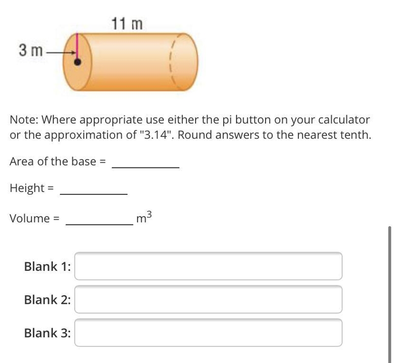 11 m3 mNote: Where appropriate use either the pi button on your calculator or the-example-1