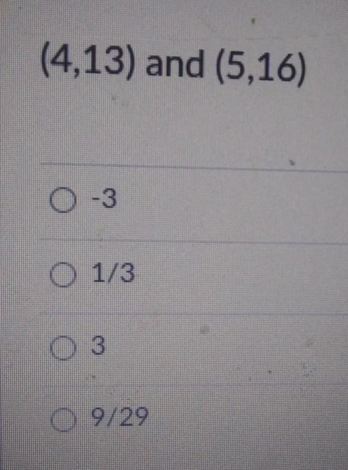 Using the following coordinates, what is the slope of the line ?-example-1