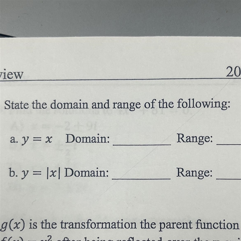 The domain and range of y=x The domain and range of y=|x|-example-1