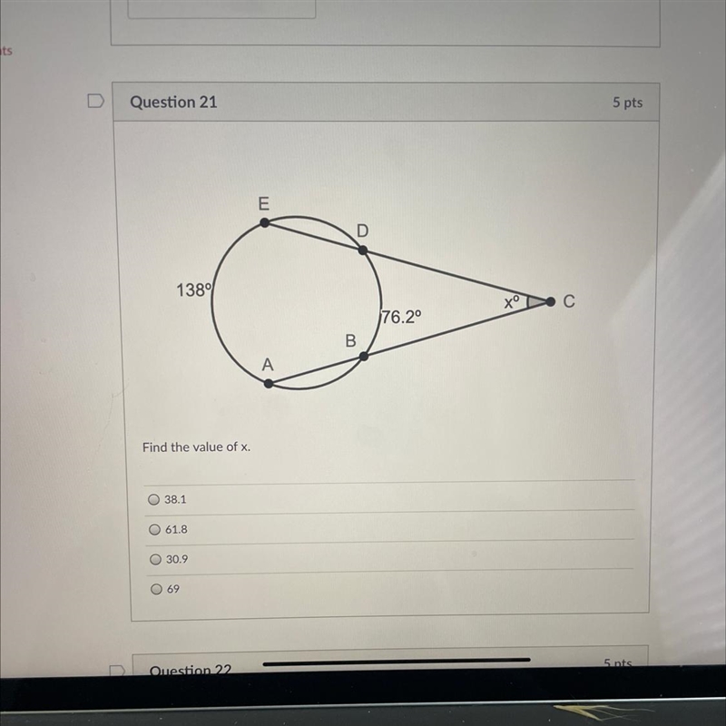 Find the value of x.-example-1