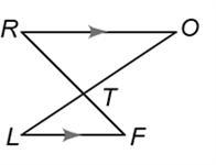 Are the two triangles similar? If so, state the reason and the similarity statement-example-1