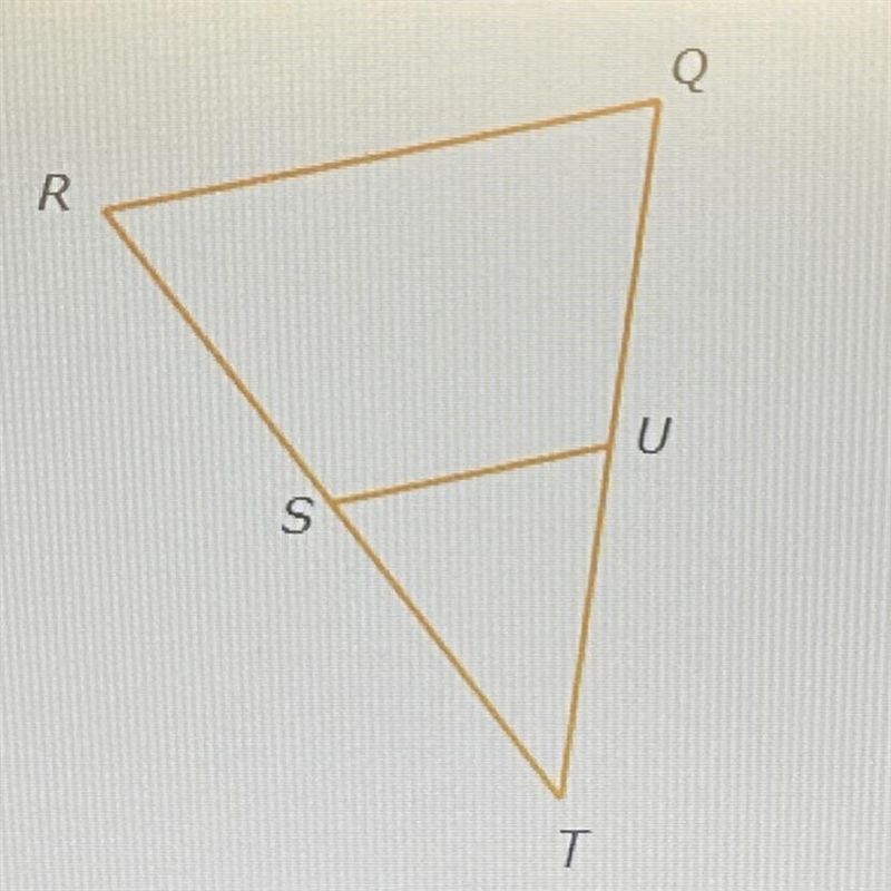 SU is a midsegment of AQRT. If OR = z-40 and SU = z - 49, what is the value of z? I-example-1