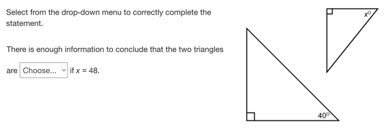 Select from the drop-down menu to correctly complete the statement.There is enough-example-1