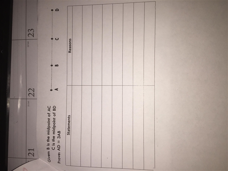 Prove AD= 3AB show exact steps to solve use algebraic terms for each step " Distributive-example-1