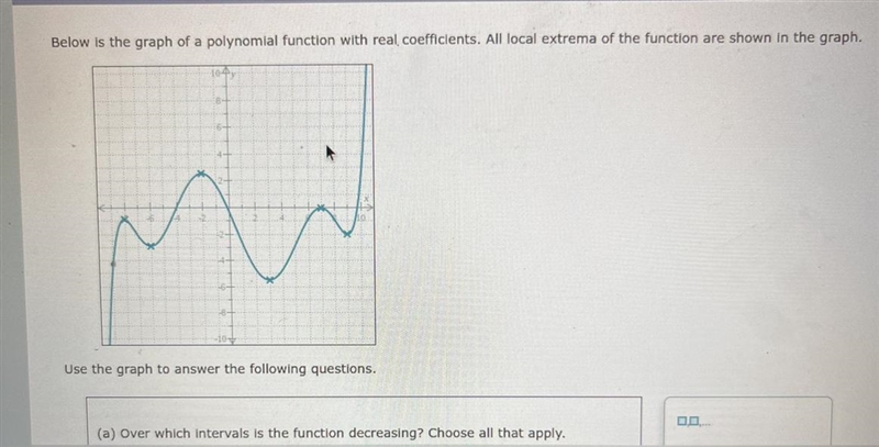 Below is the graph of a polynomial function with real coefficients-example-1