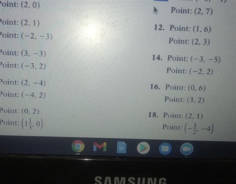 I need help on number 16 with the equation of line.-example-1